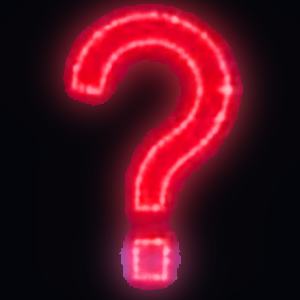 The Mycelium Sky sigil: a glowing red question mark